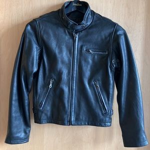 Oakwood Classic Black Leather Jacket Women’s Size XS